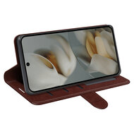 Google Pixel 10 Pro XL Hoesje - MobyDefend Wallet Book Case (Sluiting Achterkant) - Bruin