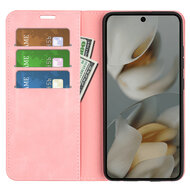 Google Pixel 10 Pro XL Hoesje - MobyDefend Luxe Wallet Bookcase (Magnetische Sluiting) - Roze