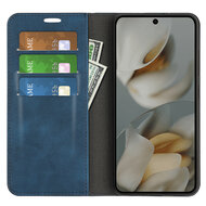 Google Pixel 10 Pro XL Hoesje - MobyDefend Luxe Wallet Bookcase (Magnetische Sluiting) - Blauw