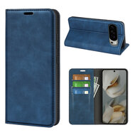 Google Pixel 10 Pro XL Hoesje - MobyDefend Luxe Wallet Bookcase (Magnetische Sluiting) - Blauw