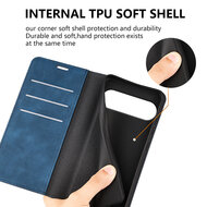 Google Pixel 10 Pro XL Hoesje - MobyDefend Luxe Wallet Bookcase (Magnetische Sluiting) - Grijs