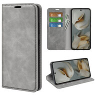 Google Pixel 10 Pro XL Hoesje - MobyDefend Luxe Wallet Bookcase (Magnetische Sluiting) - Grijs