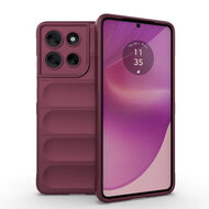 Motorola Moto G86 Hoesje - MobyDefend TPU Gripcase - Donkerpaars