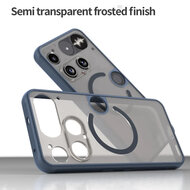 Nothing Phone (3) Hoesje - MobyDefend MagSafe Case Mat Transparant Met Gekleurde Rand - Blauw