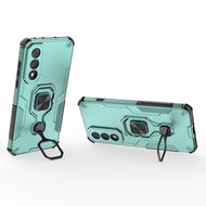 OnePlus Nord 5 Hoesje - MobyDefend Dubbelgelaagde Pantsercase Met Standaard - Turquoise