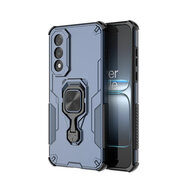 OnePlus Nord 5 Hoesje - MobyDefend Dubbelgelaagde Pantsercase Met Standaard - Blauw