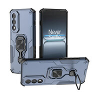 OnePlus Nord 5 Hoesje - MobyDefend Dubbelgelaagde Pantsercase Met Standaard - Blauw