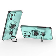 OnePlus Nord CE 5 Hoesje - MobyDefend Dubbelgelaagde Pantsercase Met Standaard - Turquoise