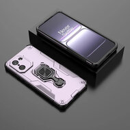 OnePlus Nord CE 5 Hoesje - MobyDefend Dubbelgelaagde Pantsercase Met Standaard - Roze