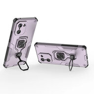 OnePlus Nord CE 5 Hoesje - MobyDefend Dubbelgelaagde Pantsercase Met Standaard - Roze