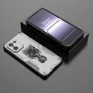 OnePlus Nord CE 5 Hoesje - MobyDefend Dubbelgelaagde Pantsercase Met Standaard - Zilvergrijs