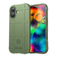 iPhone 17 Hoesje - Mobydefend Rugged Shield TPU Backcover - Groen