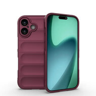 iPhone 17 Hoesje - MobyDefend TPU Gripcase - Donkerpaars