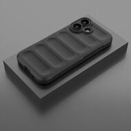 iPhone 17 Hoesje - MobyDefend TPU Gripcase - Zwart