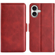 iPhone 17 Hoesje - MobyDefend Luxe Wallet Book Case (Sluiting Zijkant) - Rood