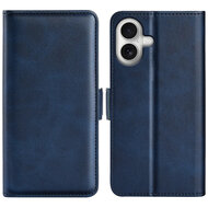 iPhone 17 Hoesje - MobyDefend Luxe Wallet Book Case (Sluiting Zijkant) - Blauw