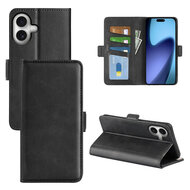 iPhone 17 Hoesje - MobyDefend Luxe Wallet Book Case (Sluiting Zijkant) - Zwart