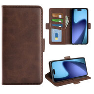 iPhone 17 Hoesje - MobyDefend Luxe Wallet Book Case (Sluiting Zijkant) - Bruin