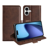 iPhone 17 Hoesje - MobyDefend Luxe Wallet Book Case (Sluiting Zijkant) - Bruin