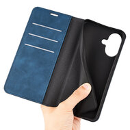 iPhone 17 Hoesje - MobyDefend Luxe Wallet Bookcase (Magnetische Sluiting) - Blauw