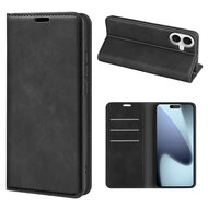iPhone 17 Hoesje - MobyDefend Luxe Wallet Bookcase (Magnetische Sluiting) - Zwart