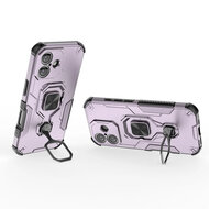 iPhone 17 Hoesje - MobyDefend Dubbelgelaagde Pantsercase Met Standaard - Roze