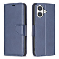 iPhone 17 Hoesje - MobyDefend Wallet Book Case Met Koord - Blauw