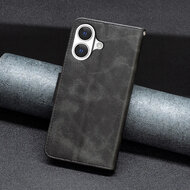 iPhone 17 Hoesje - MobyDefend Wallet Book Case Met Koord - Zwart