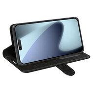 iPhone 17 Hoesje - MobyDefend Wallet Book Case (Sluiting Achterkant) - Zwart