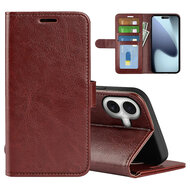 iPhone 17 Hoesje - MobyDefend Wallet Book Case (Sluiting Achterkant) - Bruin