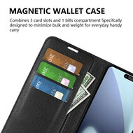 iPhone 17 Hoesje - MobyDefend Kunstleren Wallet Book Case (Sluiting Voorkant) - Zwart