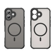 iPhone 17 Hoesje - MobyDefend MagSafe Case Mat Transparant Met Gekleurde Rand - Zwart