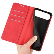 iPhone Air Hoesje - MobyDefend Luxe Wallet Bookcase (Magnetische Sluiting) - Rood