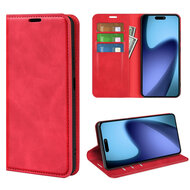 iPhone Air Hoesje - MobyDefend Luxe Wallet Bookcase (Magnetische Sluiting) - Rood