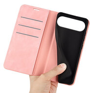 iPhone Air Hoesje - MobyDefend Luxe Wallet Bookcase (Magnetische Sluiting) - Roze