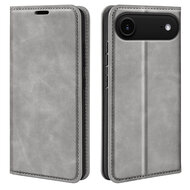 iPhone Air Hoesje - MobyDefend Luxe Wallet Bookcase (Magnetische Sluiting) - Grijs