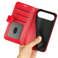 iPhone Air Hoesje - MobyDefend Wallet Book Case (Sluiting Achterkant) - Rood
