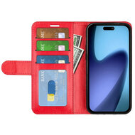 iPhone Air Hoesje - MobyDefend Wallet Book Case (Sluiting Achterkant) - Rood