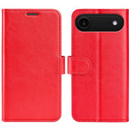 iPhone Air Hoesje - MobyDefend Wallet Book Case (Sluiting Achterkant) - Rood