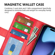 iPhone Air Hoesje - MobyDefend Wallet Book Case (Sluiting Achterkant) - Rood