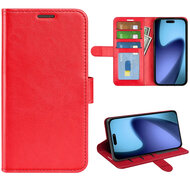 iPhone Air Hoesje - MobyDefend Wallet Book Case (Sluiting Achterkant) - Rood