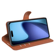 iPhone Air Hoesje - MobyDefend Kunstleren Wallet Book Case (Sluiting Voorkant) - Bruin