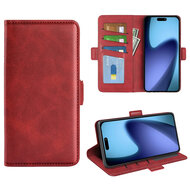 iPhone Air Hoesje - MobyDefend Luxe Wallet Book Case (Sluiting Zijkant) - Rood
