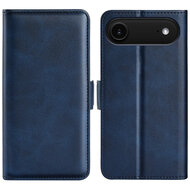 iPhone Air Hoesje - MobyDefend Luxe Wallet Book Case (Sluiting Zijkant) - Blauw
