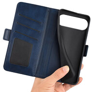 iPhone Air Hoesje - MobyDefend Luxe Wallet Book Case (Sluiting Zijkant) - Blauw