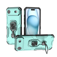 iPhone Air Hoesje - MobyDefend Dubbelgelaagde Pantsercase Met Standaard - Turquoise