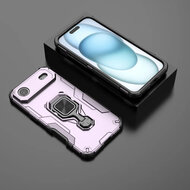 iPhone Air Hoesje - MobyDefend Dubbelgelaagde Pantsercase Met Standaard - Roze