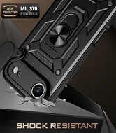 iPhone Air Hoesje - MobyDefend Pantsercase Met Draaibare Ring - Goud