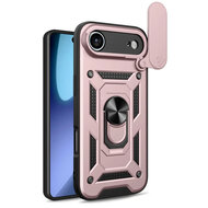 iPhone Air Hoesje - MobyDefend Pantsercase Met Draaibare Ring - Ros&eacute;