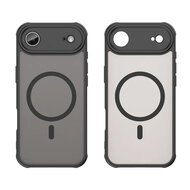 iPhone Air Hoesje - MobyDefend MagSafe Case Mat Transparant Met Gekleurde Rand - Zwart